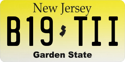NJ license plate B19TII