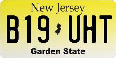 NJ license plate B19UHT