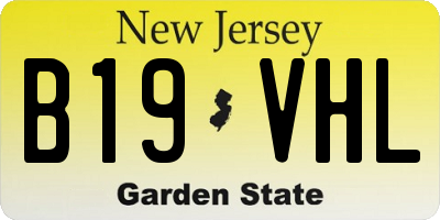 NJ license plate B19VHL