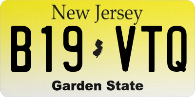 NJ license plate B19VTQ