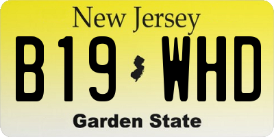 NJ license plate B19WHD
