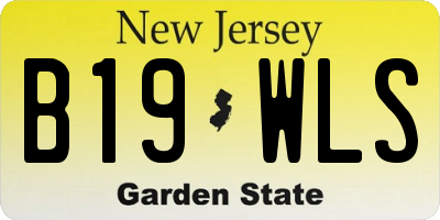NJ license plate B19WLS
