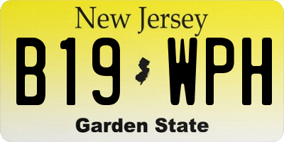 NJ license plate B19WPH