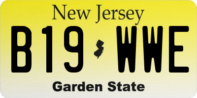 NJ license plate B19WWE