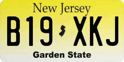 NJ license plate B19XKJ