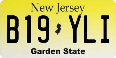 NJ license plate B19YLI
