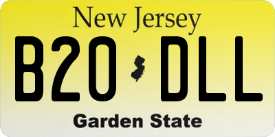 NJ license plate B20DLL
