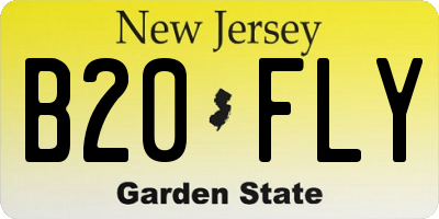 NJ license plate B20FLY