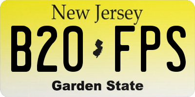 NJ license plate B20FPS