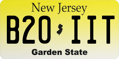 NJ license plate B20IIT