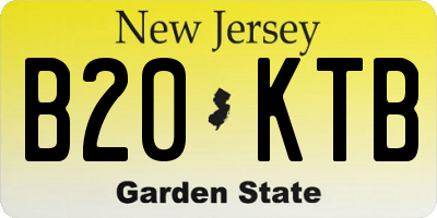 NJ license plate B20KTB