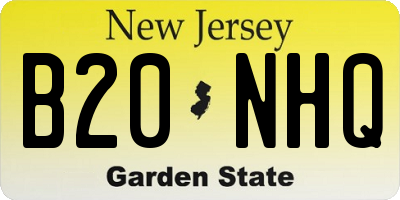 NJ license plate B20NHQ