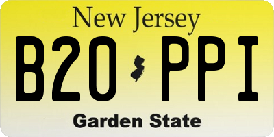 NJ license plate B20PPI