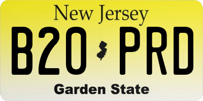 NJ license plate B20PRD