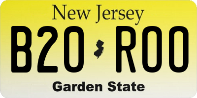 NJ license plate B20ROO