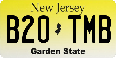 NJ license plate B20TMB