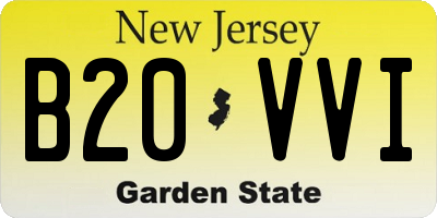 NJ license plate B20VVI