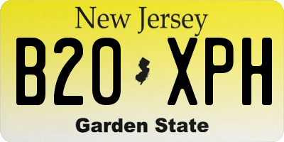 NJ license plate B20XPH