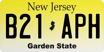 NJ license plate B21APH