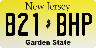NJ license plate B21BHP