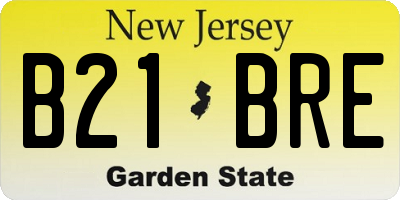 NJ license plate B21BRE