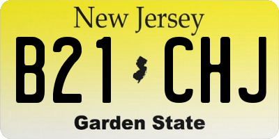 NJ license plate B21CHJ