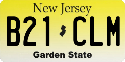 NJ license plate B21CLM