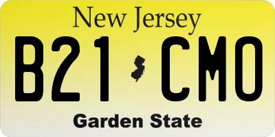 NJ license plate B21CMO