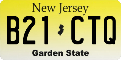 NJ license plate B21CTQ