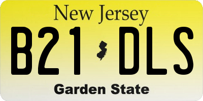 NJ license plate B21DLS