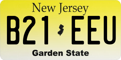 NJ license plate B21EEU