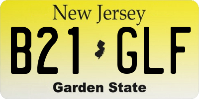NJ license plate B21GLF