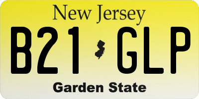 NJ license plate B21GLP
