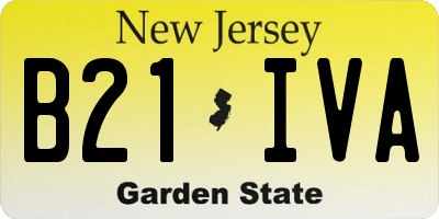 NJ license plate B21IVA