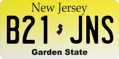 NJ license plate B21JNS