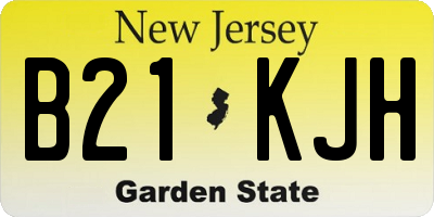 NJ license plate B21KJH
