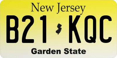 NJ license plate B21KQC