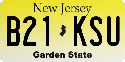 NJ license plate B21KSU