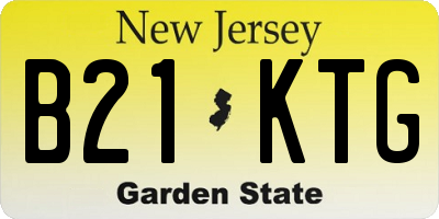 NJ license plate B21KTG