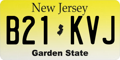 NJ license plate B21KVJ