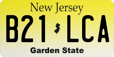 NJ license plate B21LCA