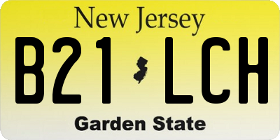 NJ license plate B21LCH