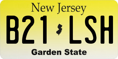 NJ license plate B21LSH