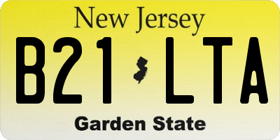 NJ license plate B21LTA