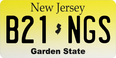 NJ license plate B21NGS