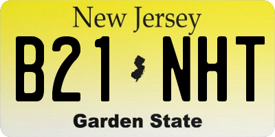 NJ license plate B21NHT