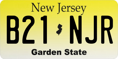 NJ license plate B21NJR