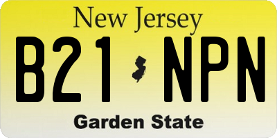 NJ license plate B21NPN