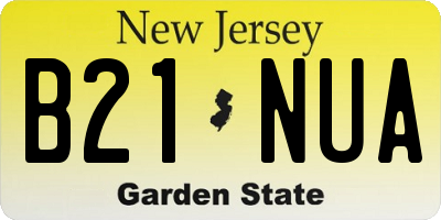 NJ license plate B21NUA