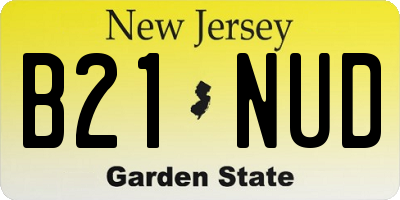 NJ license plate B21NUD